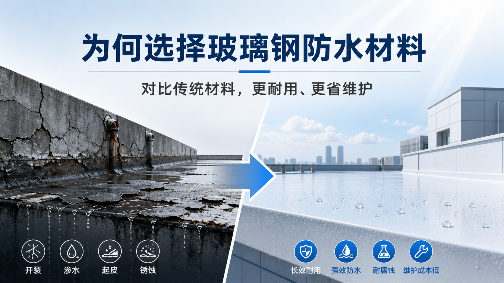 在钦州，为何选择玻璃钢防水材料而非传统材料